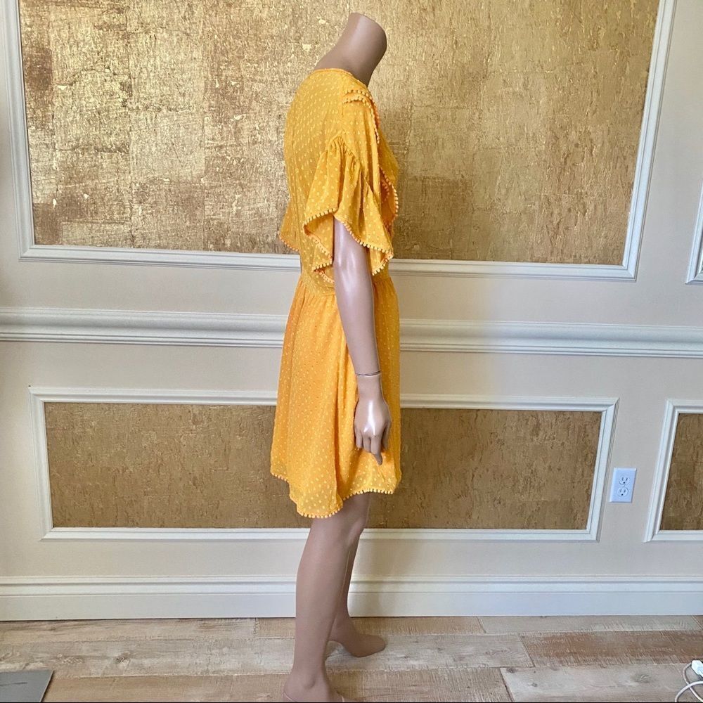 NWT Scotch & Soda ruffles & Pom Pom’s mini dress S - Picture 5 of 8